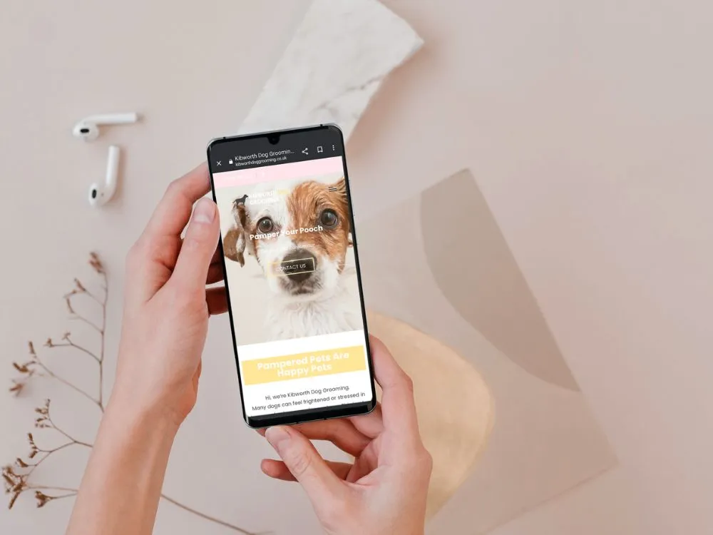Fully responsive web design for a small business, Kibworth Dog Groomers