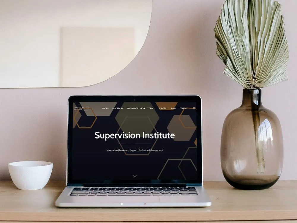 Stylish website design for the Supervision Institute, designed and hosted by Yabber Marketing