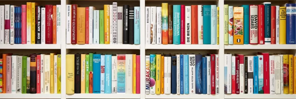 Books on shelves and the art of brand storytelling.